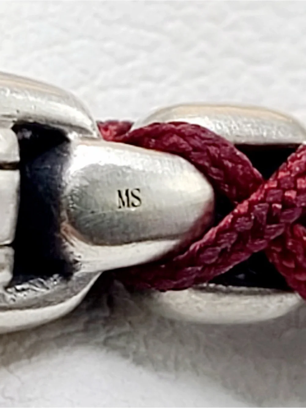 David Yurman Woven Maroon Box Chain Bracelet In Sterling Silver , 4.8mm
